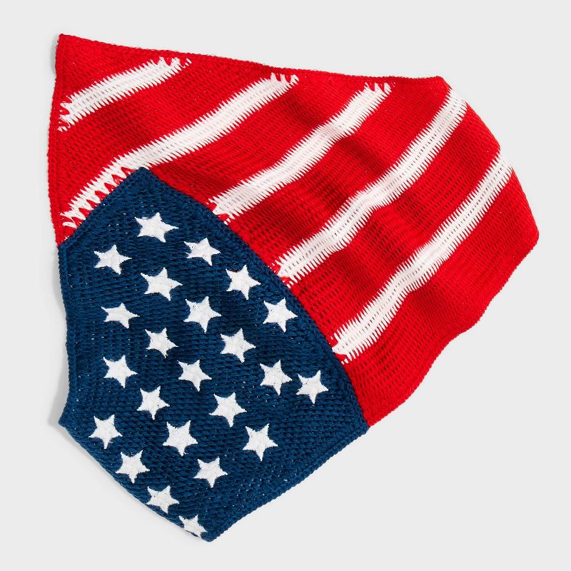 American Flag Knit Hair Headwrap - Red/White/Blue, 1 of 5