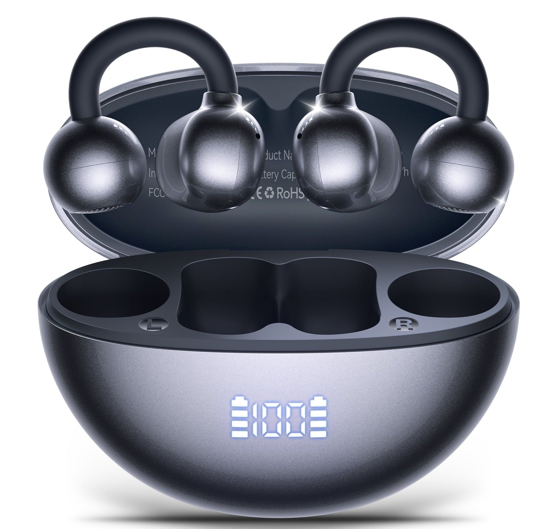 Wireless Charging Bluetooth Earbuds, Hi-Fi Stereo, Touch, IPX Waterproof, Mic – iPhone, Samsung & Android