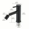 ALEXOUN Matte Black Bathroom Faucet for 2 Mode Faucet for Bathroom Sink with 360° Rotating Aerator - 3 of 4