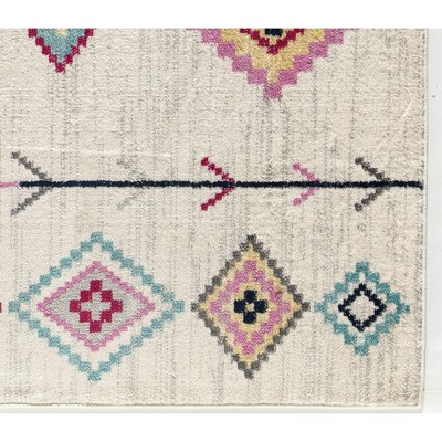Native Ivory Synthetic Easy-Care Stain-Resistant Area Rug, 2'x4'