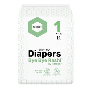 Parasol Clear+Dry Natural Disposable Diapers - 1 of 4