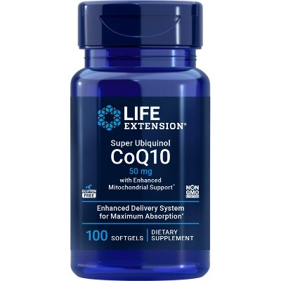 Super Ubiquinol CoQ10 with Enhanced Mitochondrial Support 50mg by Life Extension  -  100 Softgel