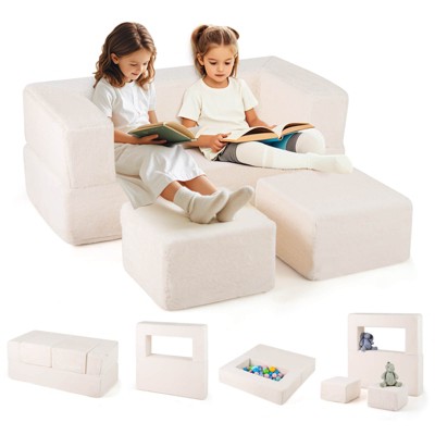 Infans Modular Kids Sofa Children's Couch/High Chair w/Armrests Washable Cover