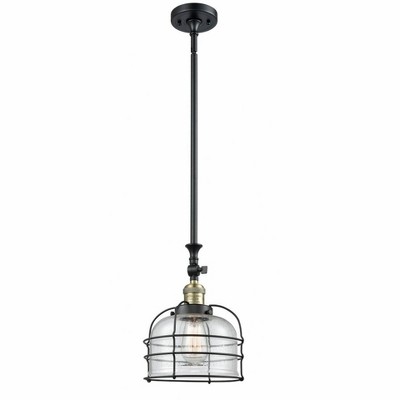Bell Cage - 1 Light Mini Pendant In Traditional Style-13 Inches Tall and 9 Inches Wide