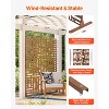 VEVOR Metal Privacy Screen, 47" W x 76" H, Outdoor Privacy Screens 3-Panel, Freestanding Outdoor Divider with Stand, Brown - 4 of 4