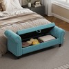 PAGED Rectangle Storage Ottoman Bench,64.5" End of Bed Bench with Nail Tufted Design,Linen Ottoman with Storange for Living Room,Bedroom,Entryway - 2 of 4
