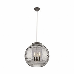 Athens Deco Swirl - 3 Light Pendant In Industrial Style-19.5 Inches Tall and 17.88 Inches Wide - 1 of 1