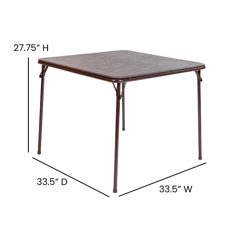 Emma and Oliver Foldable Card Table with Vinyl Table Top - Game Table - Portable Table, 5 of 10