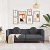 vidaXL 3-Seater Sofa - Dark Gray Velvet - Plush Cushions - Modern Design - Living Room Furniture - 76.2"x30.3"x27.6" - 2 of 4