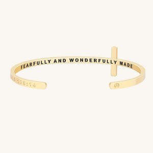 Mantra Jewelry - Psalm 139:14: Fearfully And Wonderfully Made Yellow Gold One Size - 1 of 4