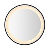 Blakewell 24" Aluminum LED Round Mirror - LMR1010 - Black/Silver - Safavieh - 2 of 4