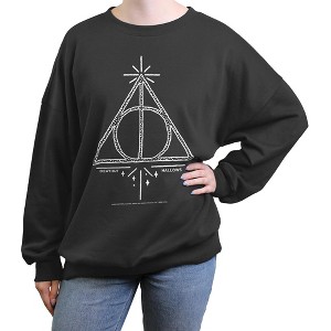 Junior's Harry Potter Deathly Hallows Symbol Sweatshirt - 1 of 3
