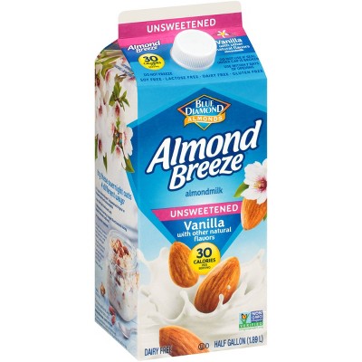 Almond Breeze Unsweetened Vanilla Almond Milk - 0.5gal