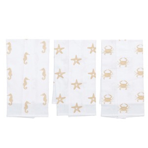 C&F Home Seaside Splendor Printed Cotton Flour Sack Kitchen Towel Set of 3 - 1 of 3