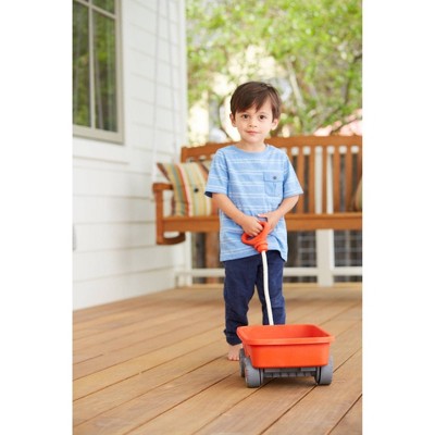 green toys wagon outdoor toy orange