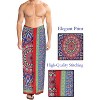 HAPPY BAY Men's Sarong Beach Swimwear Cover Ups One Size Lapis Mandala - 3 of 4