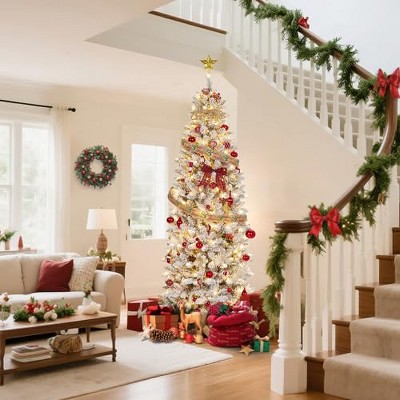 GustoWave 6/9FT Artificial Christmas Tree,Artificial Xmas Tree,Full Branch Tips& Foldable Stand for Home, Office, Party Decoration for Xmas Holiday