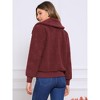 Jess by Meiko Women's Oversized Collar Plush Bomber Jacket - 4 of 4