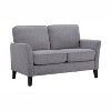 Serta Wapello Loveseat Charcoal: Upholstered 2-Seater, Polyester, Rubberwood Legs, Stain-Resistant - 3 of 4