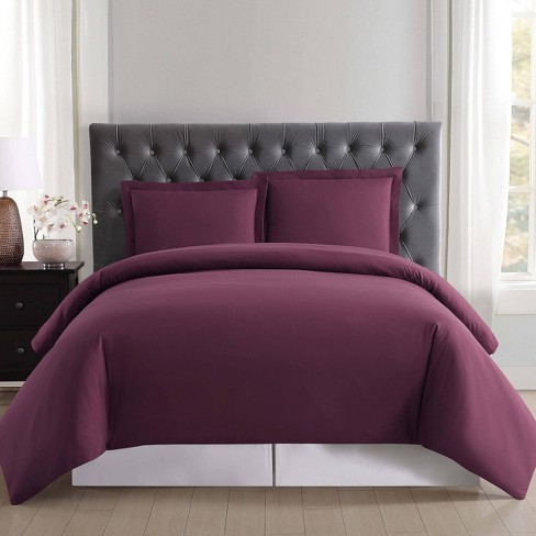 Truly Soft Everyday Full Queen Duvet Cover Set Burgundy Target