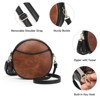 Generic Vegan Leather Crossbody Bags for Women Circle Cross Body Shoulder Bag Purses Handbags with Adjustable Straps - 3 of 4