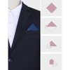 INSPIRE CHIC Men's Satin Leaf Embroidered Pocket Squares - 3 of 4