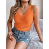 Coolmee Womens Summer Sleeveless Tank Tops Casual V Neck Hollow Out Knit Sweater Vest - 2 of 4