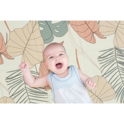 Large Reversible Tropical Leaves Foam Baby Play Mat
