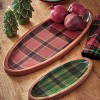 TAG Holiday Plaid Wood & Enamel Pltr Lg - 2 of 2