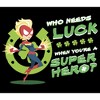 Juniors Womens Marvel St. Patrick's Day Captain Marvel Who Needs Luck T-Shirt - 2 of 4