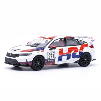 Honda Civic Type R FL5 "HRC - Honda Racing" White with Graphics 1/64 Diecast Model Car by Pop Race