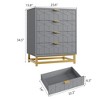 4 Drawer Dresser for Bedroom, Modern Dressers with Gold Metal Handles - 2 of 4