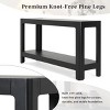 59'' Modern Farmhouse Console Table with Bottom Shelf and Rounded Corners for Entryway or Living Room-Baofuwish - 3 of 4