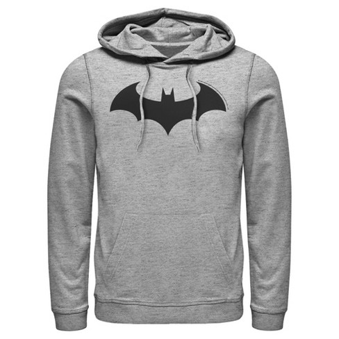 Men's Batman Logo Classic Pull Over Hoodie - Athletic Heather