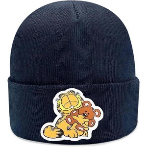 Beanie for Kids and Adults Winter Hat – Beanie with Garfield Patch Licensed (One Size) - 1 of 4