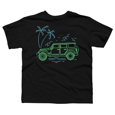Boy's Design By Humans Summer Off-road Trip To The Beach By donipacoceng T-Shirt