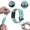 Zodaca Silicone Watch Band Compatible with Fitbit Charge 3, Charge 3 SE (Large), and Charge 4, Fitness Tracker Replacement Bands, Mint Green - 3 of 4