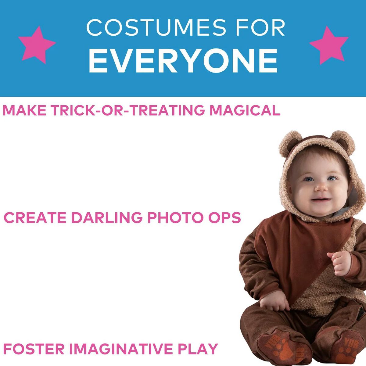 Baby Star Wars™ Ewok™ Hooded Polyester Jumper Costume - thumbnail 2