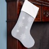 Christmas Stocking Set of 3 – Blue White Snowflake Polyester Holiday Stockings – 18.25"H – By Melrose - 2 of 3