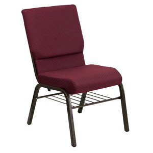 Emma and Oliver 18.5"W Church/Reception Guest Chair with Book Rack - 1 of 4