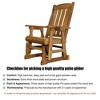 Fortune Candy Wooden Patio Glider for One Person Wide Slat Back / Bridge Back - 4 of 4