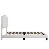 Sapphtopaz Upholstered Bed Frame Platform Bed with Saddle Curved Headboard Diamond Tufted Bedroom Furniture, Easy Assembly - 2 of 4