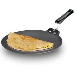 Hawkins Futura 12" Nonstick Flat Dosa Tava Griddle: Anodized Aluminum, Gas Compatible, Hand Wash, 1-Year Warranty - 1 of 4