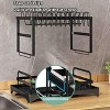 TOBILI Lakecy Over Sink Dish Rack Double Layer Stainless Steel with Auto Drain Drip Tray and Cutlery Holder Space Saving Black - 4 of 4