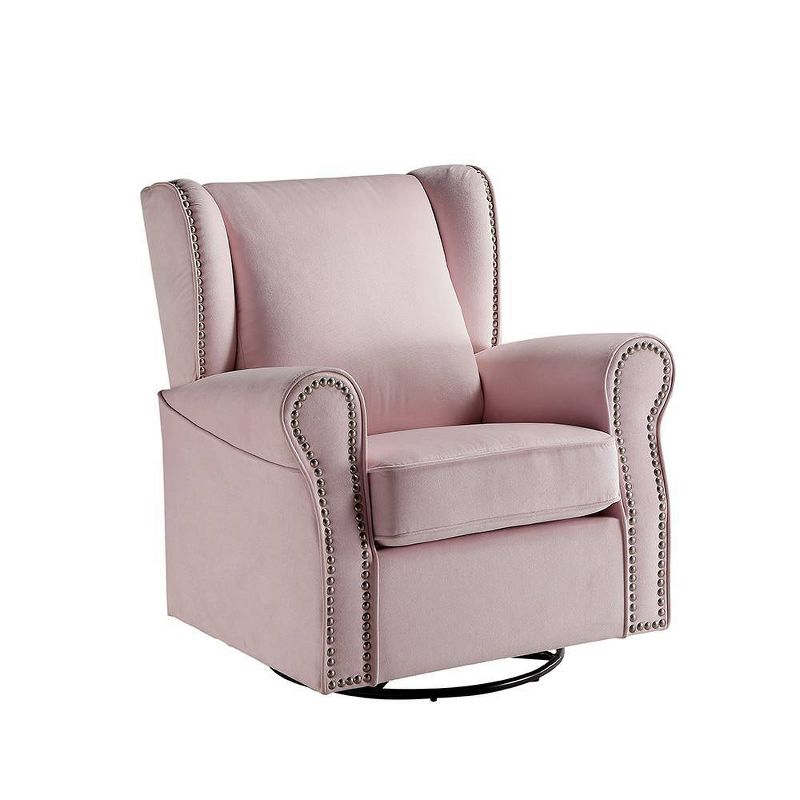 Tamaki 35&#34; Accent Chairs Pink Fabric - Acme Furniture, 3 of 11