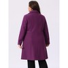 Agnes Orinda Women's Plus Size Winter Single Breasted Outfits Utility Belted Fashion Overcoats - 4 of 4