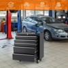5-Drawer Rolling Tool Chest with Wheels, Lockable Storage Cabinet, Sliding Drawers & Protective Liner for Garage. - 4 of 4