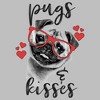 Women's Lost Gods Pugs and Kisses T-Shirt - 2 of 4