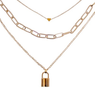 Fifth and Ninth - Quinn Layered Padlock Necklace