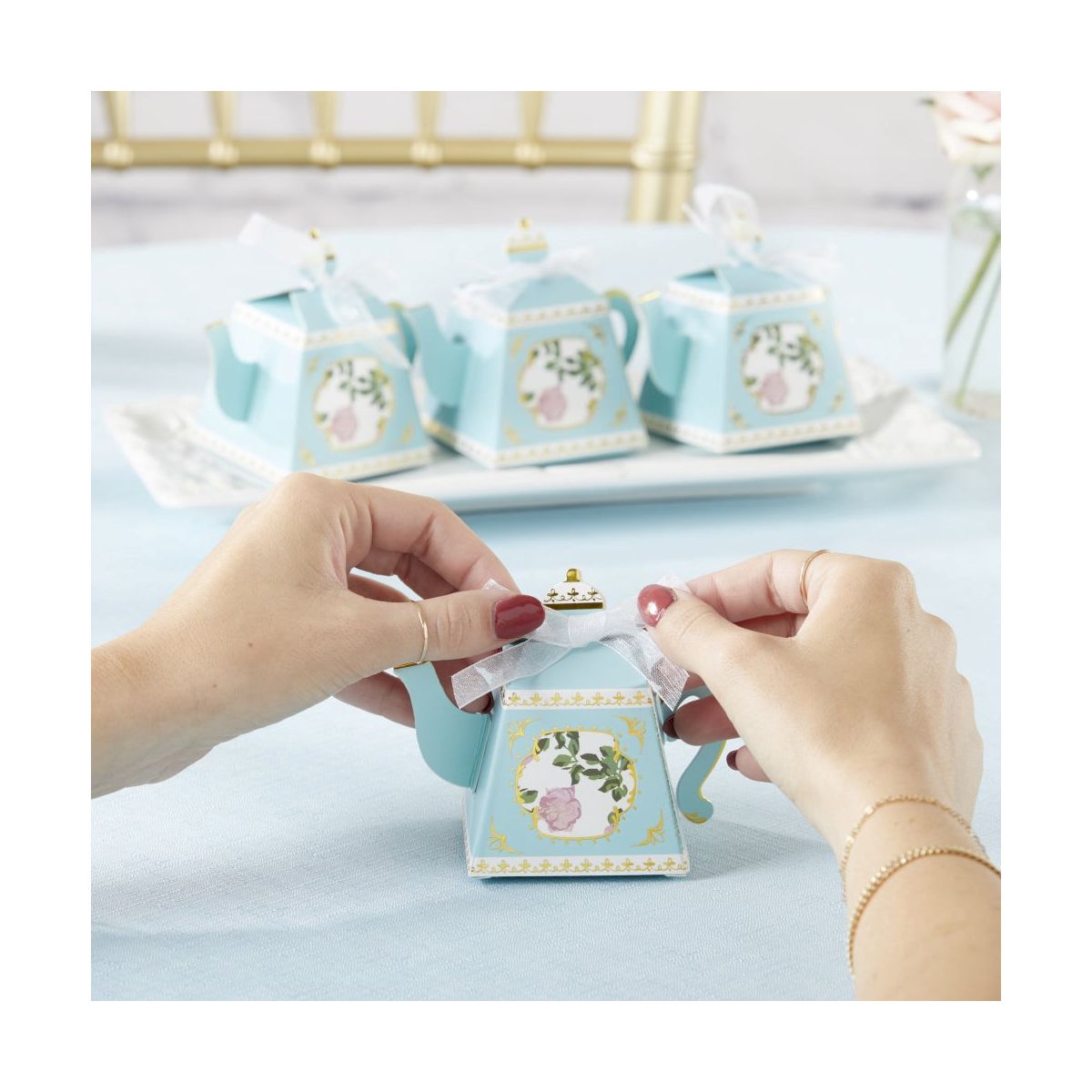 Kate Aspen Tea Time Whimsy Teapot Favor Boxes (Set of 24) - thumbnail 4